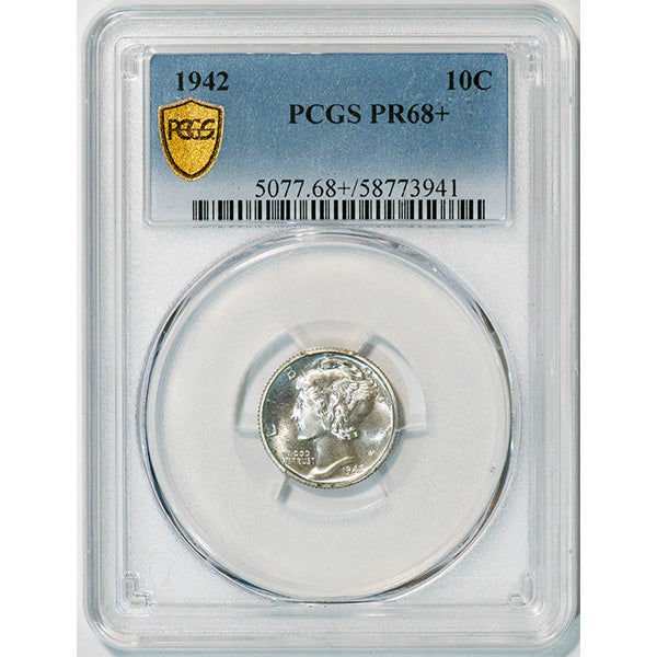 (5077) 1942 10C PCGS PR68+