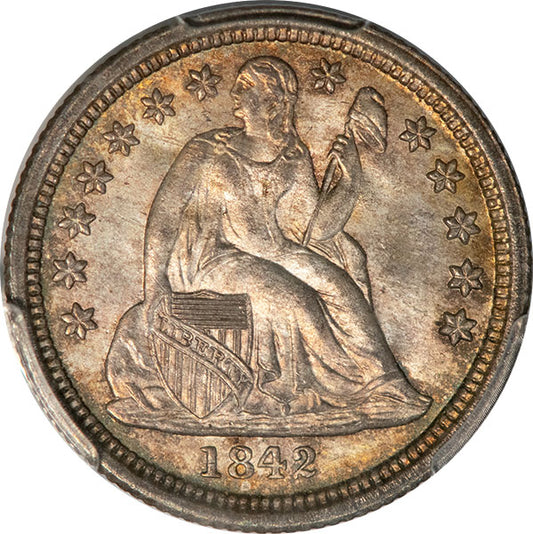 (4581) 1842 10C PCGS MS66+ CAC