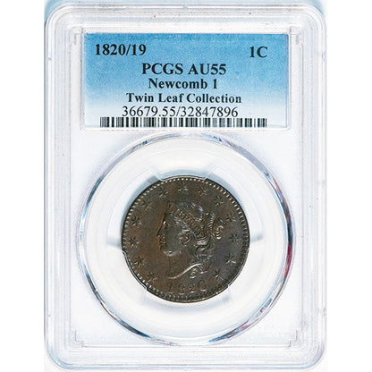 (1621) 1820/19 1C N-1 R.1 PCGS AU55