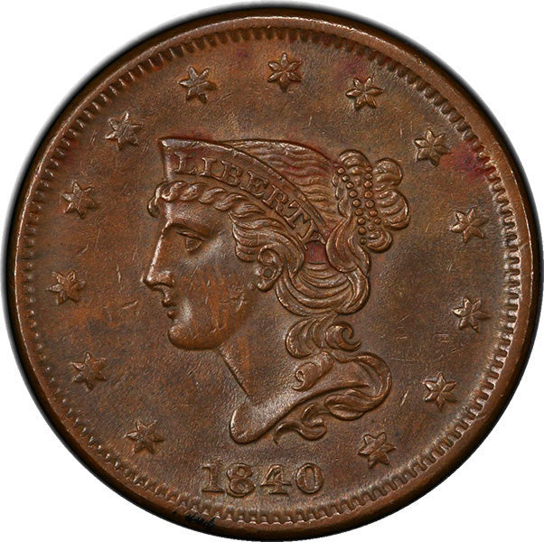 (1826) 1840 1C Small/Large 18 PCGS AU55