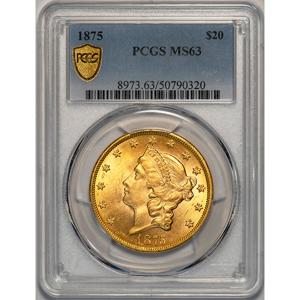 (8973) 1875 $20 PCGS MS63 ***