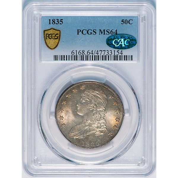 (6168) 1835 50C PCGS MS64 CAC