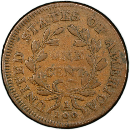 1798 1C First Hair Style S-146, R.5 PCGS VF35 reverse