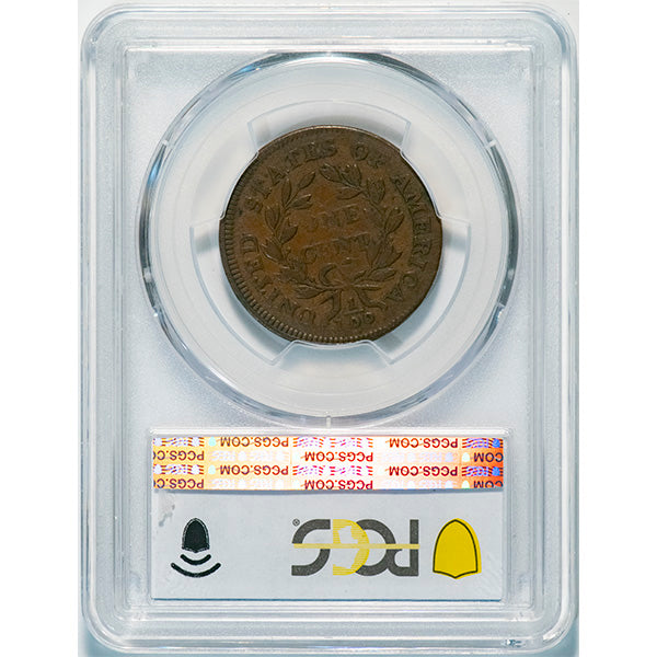 1798 1C First Hair Style S-146, R.5 PCGS VF35 reverse slab