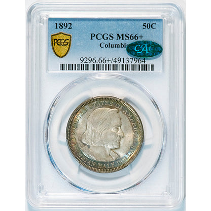 (9296) 1892 50C Columbian PCGS MS66+ CAC