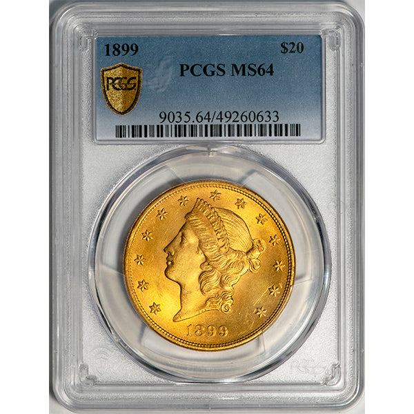 (9035) 1899 $20 PCGS MS64 Liberty slab