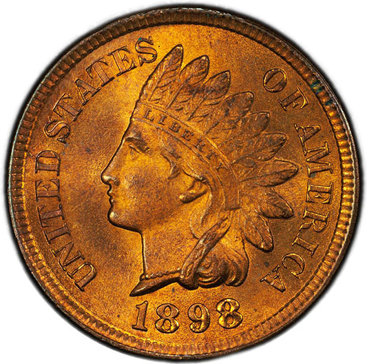 (2200) 1898 1C PCGS MS65RB CAC