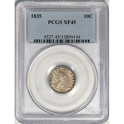 (4527) 1835 10C PCGS XF45 Bust Dime slab