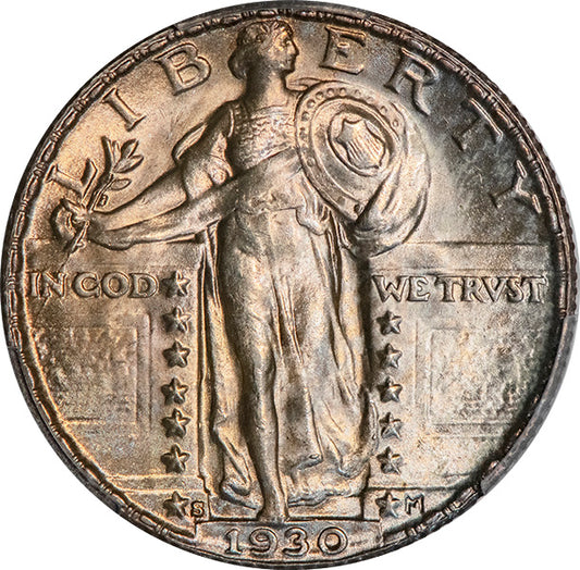 (5781) 1930-S 25C PCGS MS65+FH CAC Standing Liberty obverse