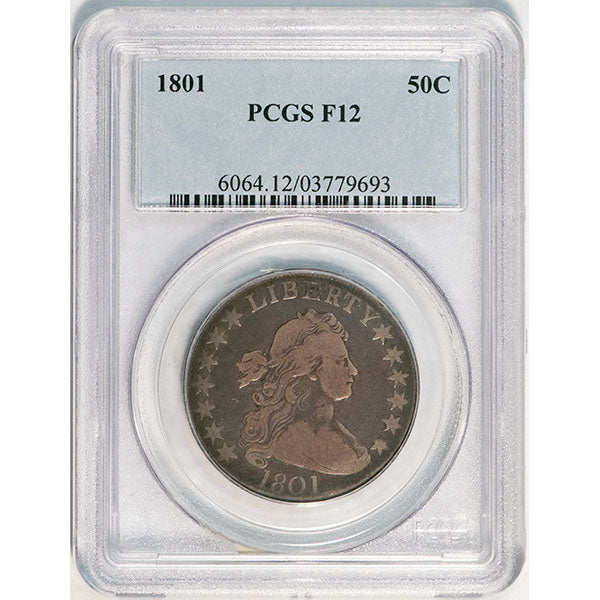 (6064) 1801 50C PCGS F12