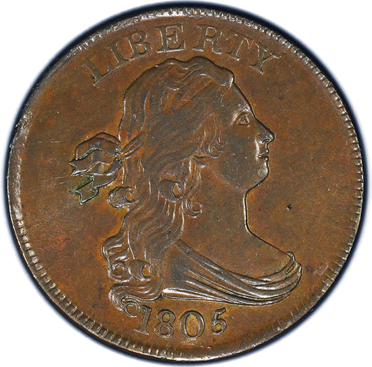 1805 1/2C No Stems C-1, B-1, R.1 PCGS MS62BN obverse