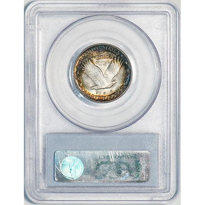 (5735) 1920 25C PCGS MS66+FH CAC Standing Liberty reverse slab