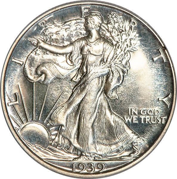 (6639) 1939 50C PCGS PR66 CAC Walking Liberty obverse