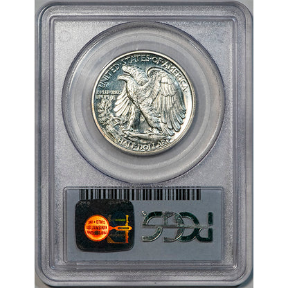 (6639) 1939 50C PCGS PR66 CAC Walking Liberty reverse slab