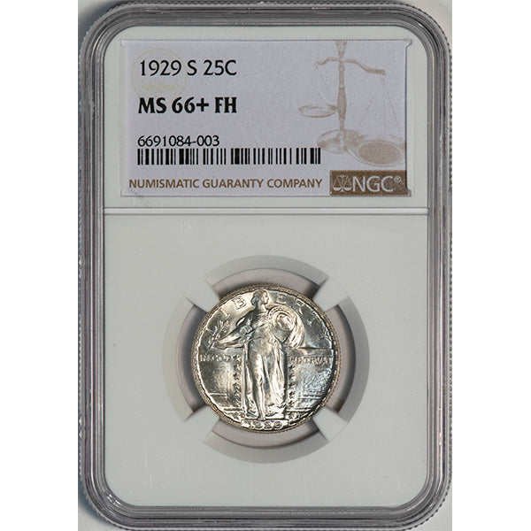 (5777) 1929-S 25C NGC MS66+FH Standing Liberty slab