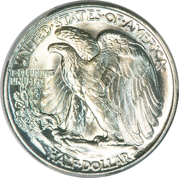 1945 50C PCGS MS67 Walking Liberty Half Dollar reverse