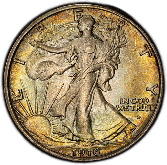 (6567) 1916-D 50C PCGS MS65 CAC