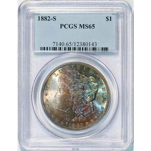 1882-S $1 PCGS MS65 Morgan Dollar slab