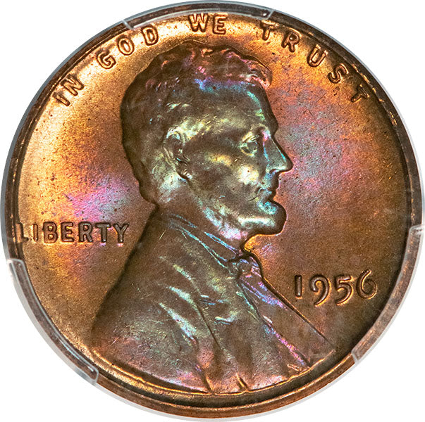 1956 1C PCGS MS65RB Lincoln Cent obverse