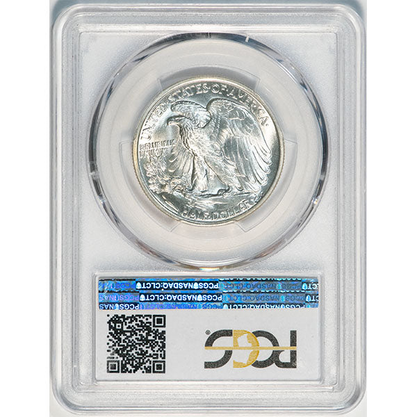 1938 50C PCGS MS65 CAC Walking Liberty Half Dollar reverse slab