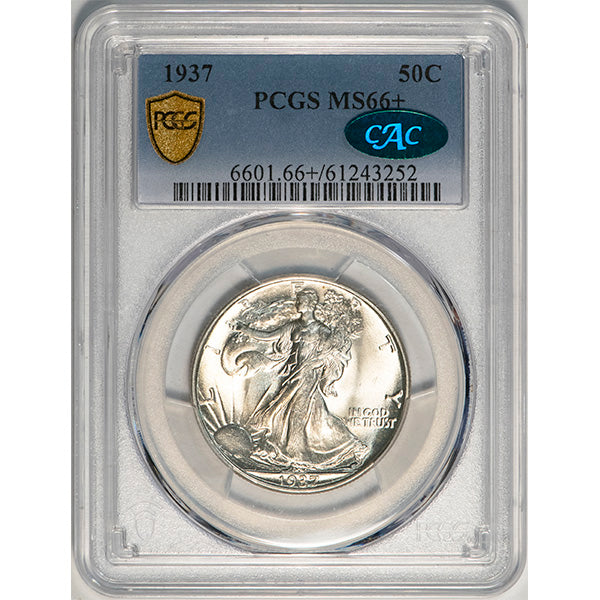 (6601) 1937 50C PCGS MS66+ CAC