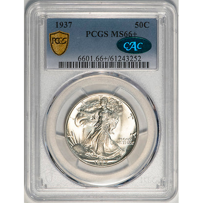 (6601) 1937 50C PCGS MS66+ CAC