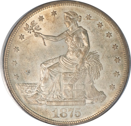 1875-CC Trade Dollar Obverse