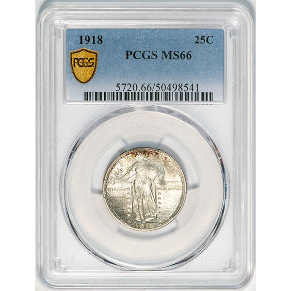 1918 25C PCGS MS66 Standing Liberty Quarter slab