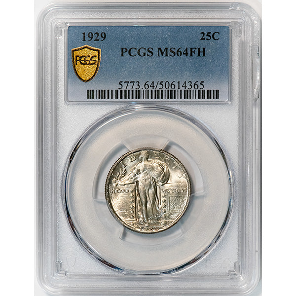 1929 25C PCGS MS64FH slab