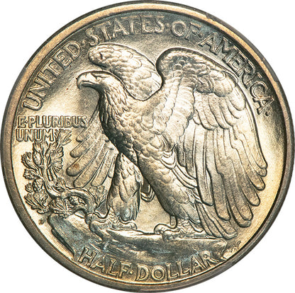 (6593) 1934-D 50C PCGS MS66 Walking Liberty reverse