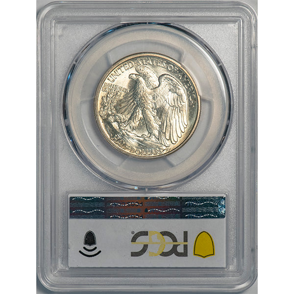 (6593) 1934-D 50C PCGS MS66 Walking Liberty reverse slab