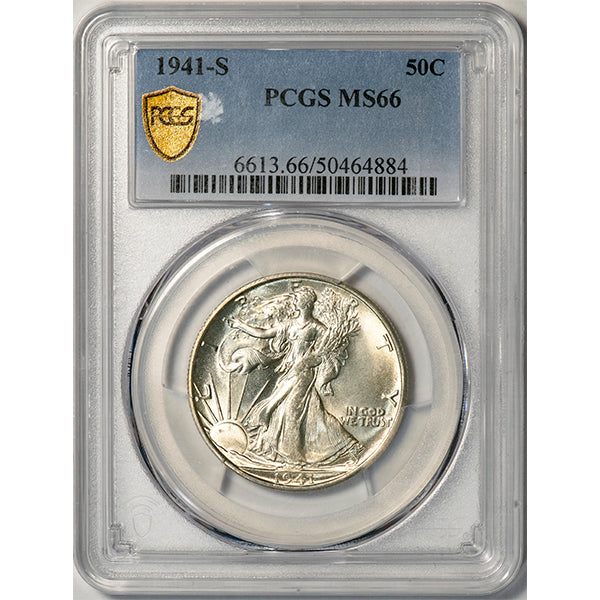 1941-S 50C PCGS MS66 Walker slab