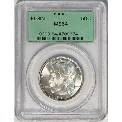 1936 50C Elgin PCGS MS64 Silver commemorative old holder slab