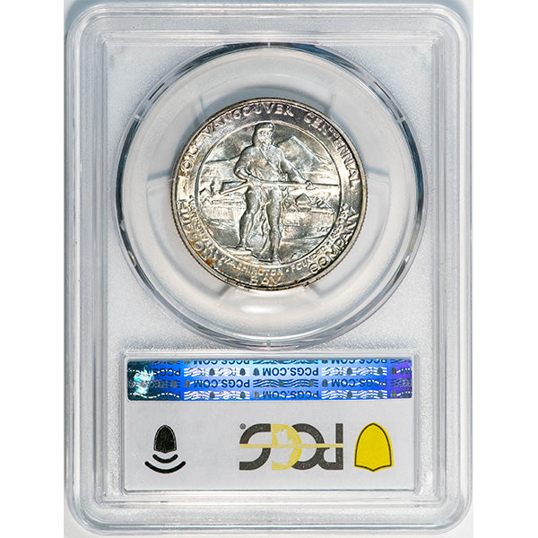 1925 50C Fort Vancouver PCGS MS65 Silver commemorative reverse slab