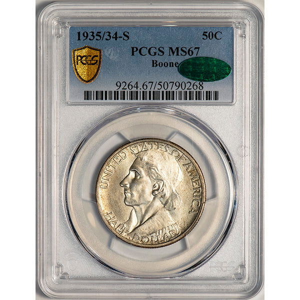 (9264) 1935/34-S 50C PCGS MS67 Boone CAC slab