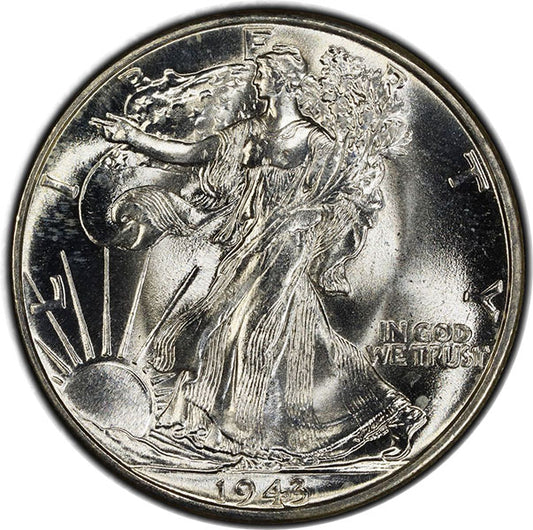 1943 50C PCGS MS67 Walking Liberty Half Dollar obverse