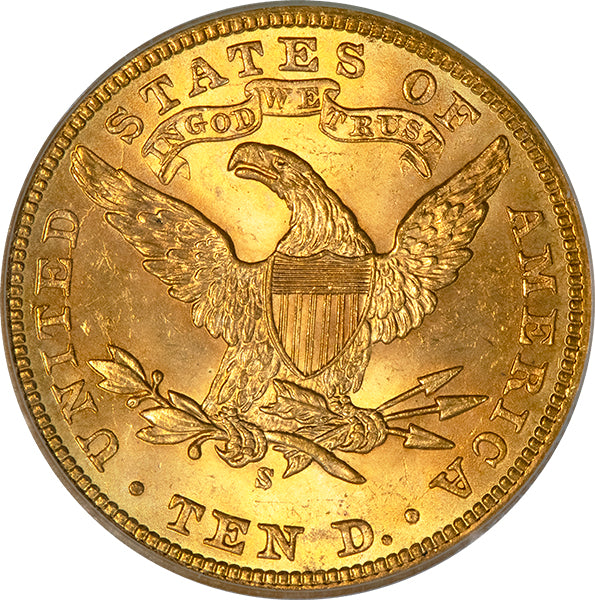 (8746) 1901-S $10 PCGS MS63 CAC Liberty reverse