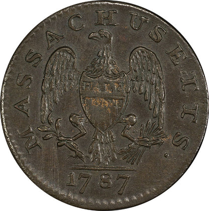 (0296) 1787 1/2C PCGS Massachusetts AU58BN