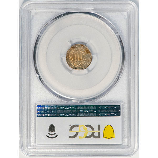 1872 3CS PCGS PR64 CAC Star Three Cent Silver reverse slab