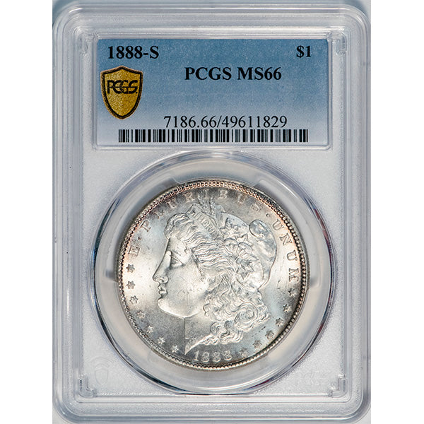 (7186) 1888-S $1 PCGS MS66 Morgan slab