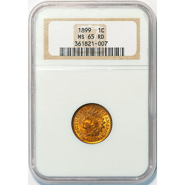 1899 1C NGC MS65RD Indian Cent slab