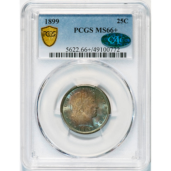 (5622) 1899 25C PCGS MS66+ CAC