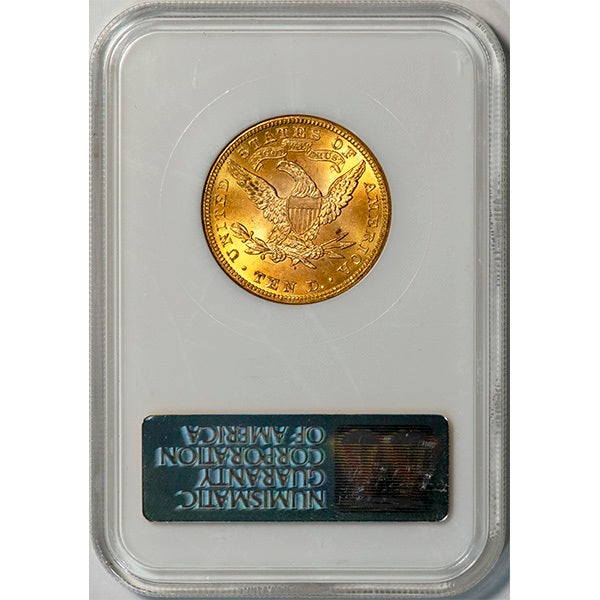 (8747) 1901 $10 NGC MS64 CAC Liberty Head reverse slab