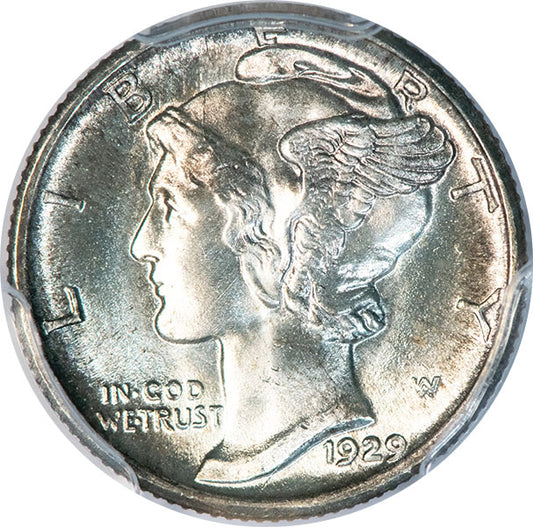 1929-S 10C PCGS MS64FB Mercury Dime obverse