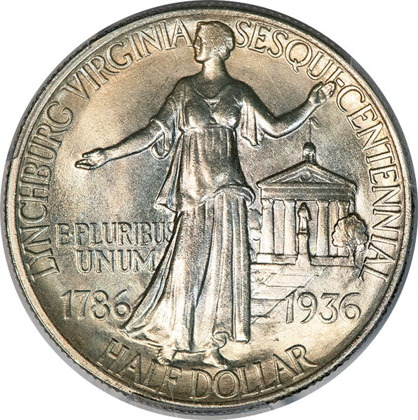 1936 50C Lynchburg PCGS MS66 Silver Commemorative reverse