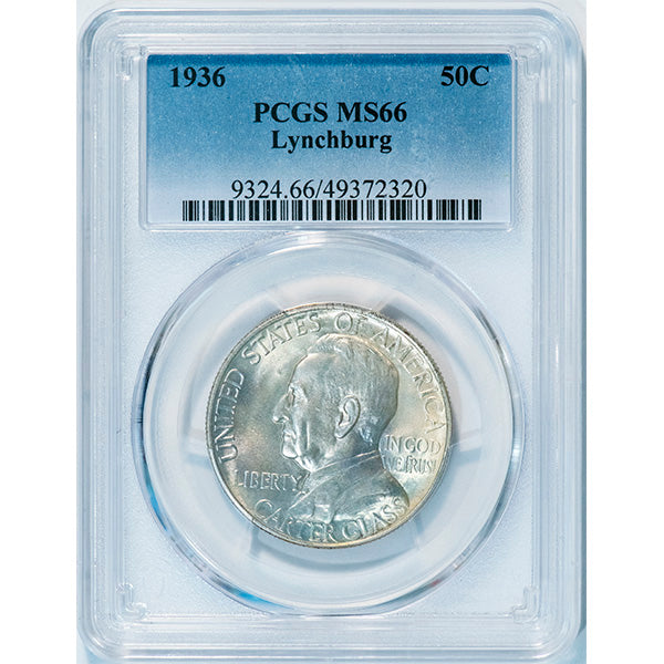 1936 50C Lynchburg PCGS MS66 Silver Commemorative slab