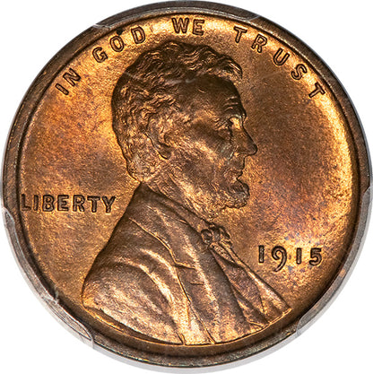 1915 1C PCGS MS65RB CAC Lincoln Cent obverse