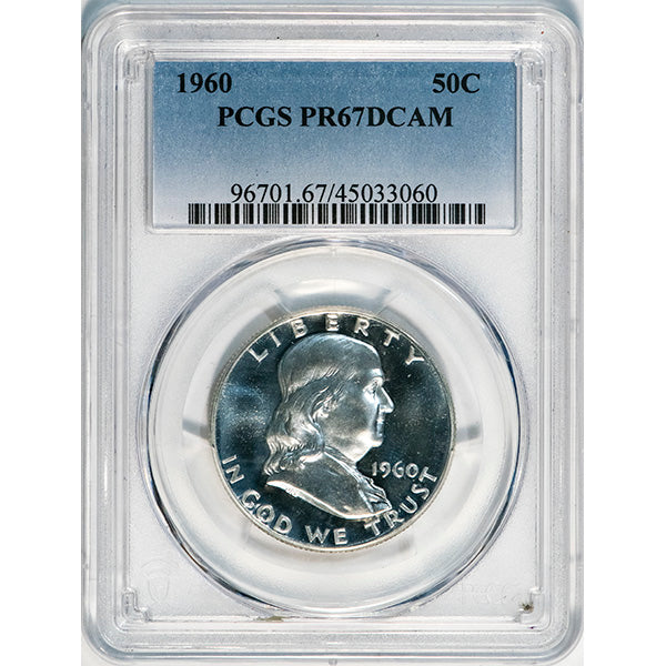 (1960) 50C PCGS PR67DCAM Franklin slab