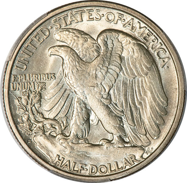 1918-S 50C  PCGS MS62 Walking Liberty Half Dollar reverse