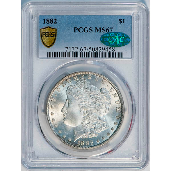 (7132) 1882 $1 PCGS MS67 CAC Morgan slab